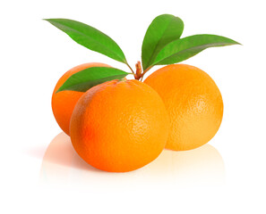 orange with leaf