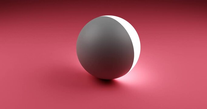 Abstract 3D Render pink Background With white light  Emission Sphere 4K High Resolution Video
