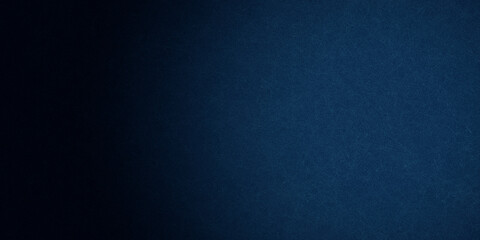 Dark blue background texture with black vignette in old vintage grunge textured border design, dark elegant teal color wall with light
