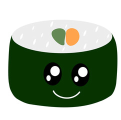 Sushi Kawaii illustration Vector 