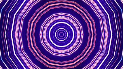 Neon glowing lines, laser show. Futuristic background.