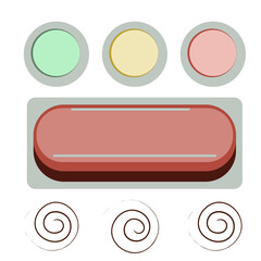 Simple set of buttons and panel 