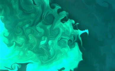 Beautiful abstract ART background - random free mixing of paints in technique of liquid acrylic. Artistic image of swirl veins marble texture in turquoise beige tones.