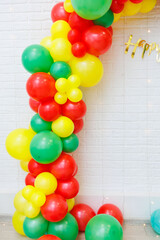 decor for a photo zone for a children's party