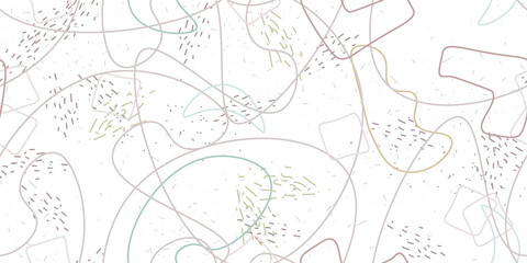 Chaotic Simple Seamless Pattern Textile One Line