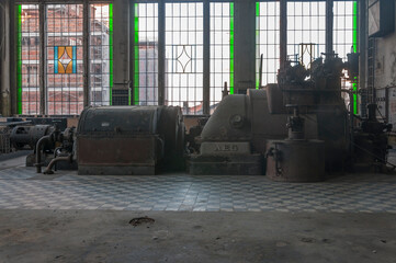 Fototapeta na wymiar Old abandoned Art Nouveau factory 