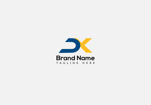 Abstract DX letter modern initial lettermarks logo design