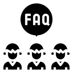 FAQ glyph icon,linear,outline,graphic,illustration