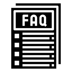 Obraz premium FAQ glyph icon,linear,outline,graphic,illustration
