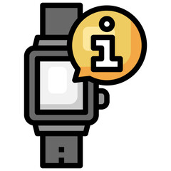 smart watch filled outline icon,linear,outline,graphic,illustration