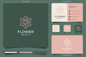 Beauty flower logo inspiration vector