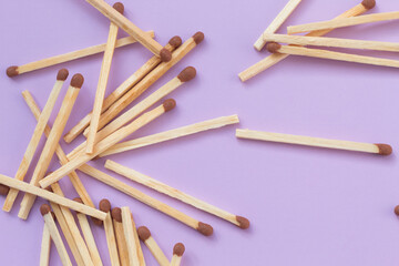 matches on white background