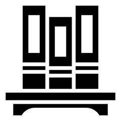 bookshelf glyph icon,linear,outline,graphic,illustration