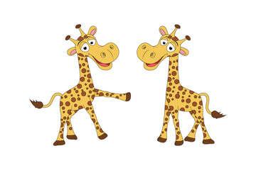 cute giraffe animal cartoon graphic