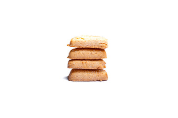 Close up Crackers  isolated on white background