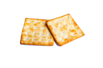 Close up Crackers  isolated on white background