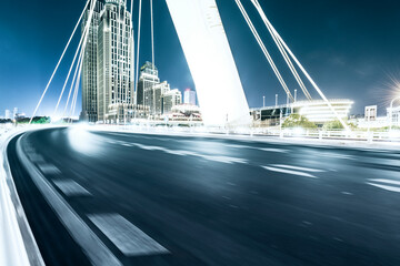 Naklejka premium Urban bridge and expressway platform
