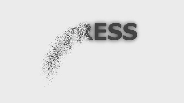 Stress Relief - Loopable Desintegration Text Effect (Reversable)