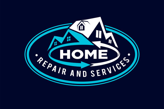 Home Repair Logo With Recycle Concept
