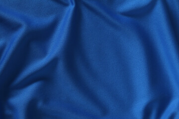 Blue fabric waves background texture/close up of a textile background - obrazy, fototapety, plakaty
