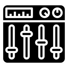 SOUND MIXER glyph icon,linear,outline,graphic,illustration