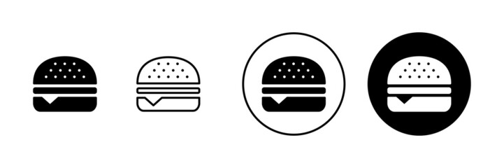 Burger icons set. burger sign and symbol. hamburger