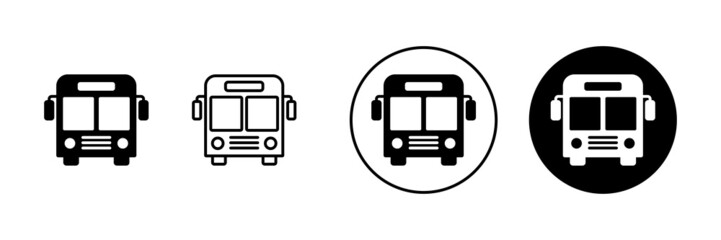 Bus icons set. bus sign and symbol