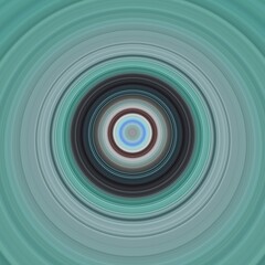 dark brown pale blue and green coloured horizontal striped pattern in art deco combination shape and circular design