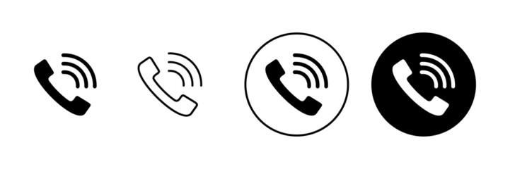 Call icons set. telephone sign and symbol. phone icon. contact us