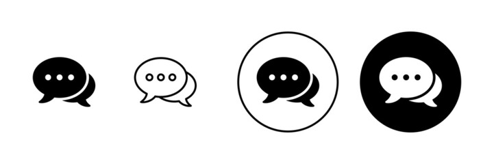 Chat icons set. speech bubble sign and symbol. comment icon. message