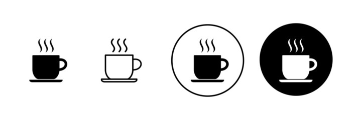 coffee cup icons set. cup a coffee sign and symbol