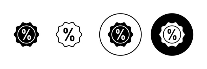 Discount icons set. Discount tag sign and symbol