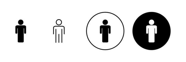Man icons set. male sign and symbol. human symbol