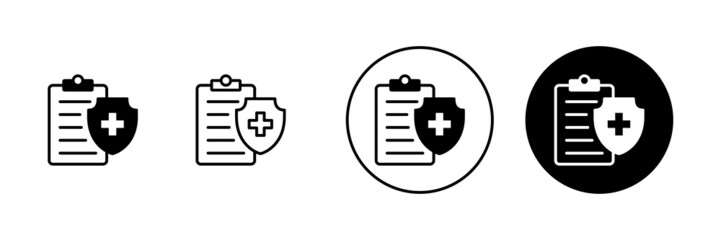 Medical insurance icons set. health insurance sign and symbol