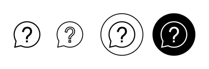Question icons set. question mark sign and symbol