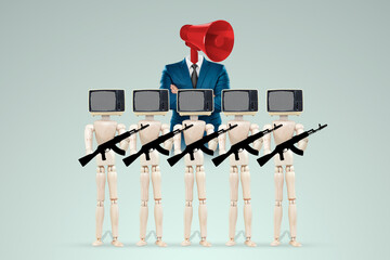 Television zombifies people through propaganda. Manipulation of the crowd with the help of fakes,...
