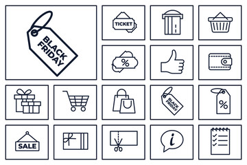 Market Shopping mall set icon symbol template for graphic and web design collection logo vector illustration