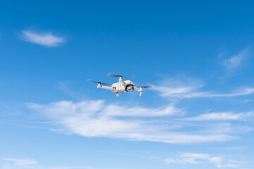drone filming against the sky 