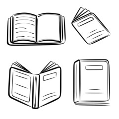 book icon set illustration