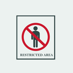 Restricted area icon