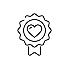 Badge Vector Outline Icon design illustration. EPS 10 File on White background