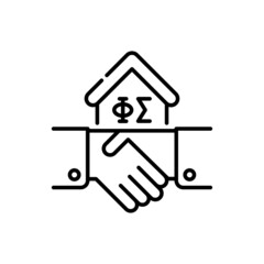 Fraternity Vector Outline Icon design illustration. EPS 10 File on White background