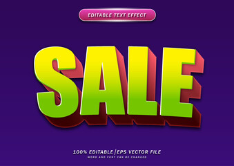 3d sale text editable effect