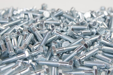 fastener bolts close up