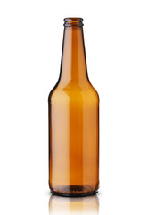 brown glass beer bottle