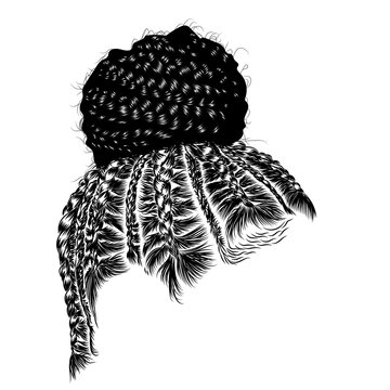 recommend clip art: trendy curly african black hair . realistic 3d . fashion beauty style 