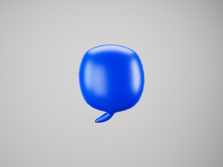  speech balloon template - blue on white