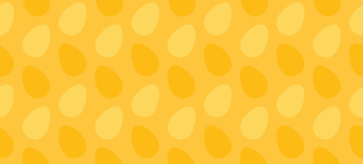 Yellow Easter eggs pattern background. Vector seamless pattern with decorative eggs for the site, printing on fabric, gift wrapping and wallpaper. Easter.