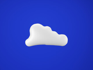 cloud balloon template - white on blue