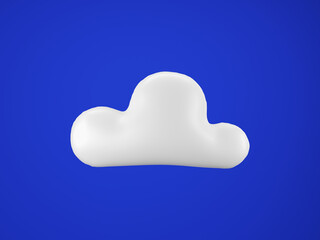 cloud balloon template - white on blue